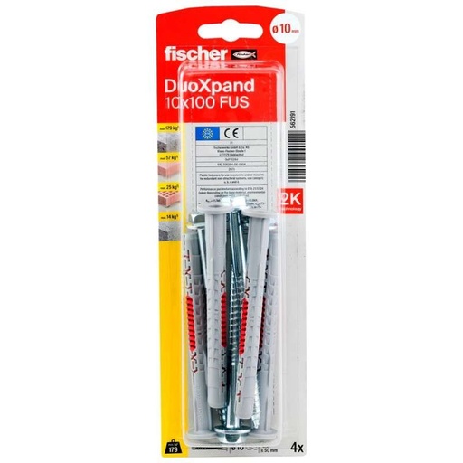[61-562191B] DuoXpand kruviga tihvt 10x100 FUS, 4 tk