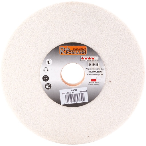 [42-C4769] Keramikas slīpēšanas ritenis 200 x 20 x 32 WHITE 99A60K