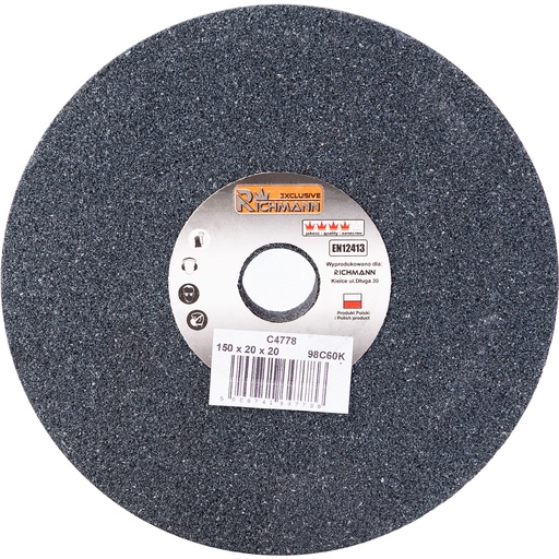 [42-C4778] CERAMIC GRINDING WHEEL 150 x 20 x 20 BLACK 98C60K
