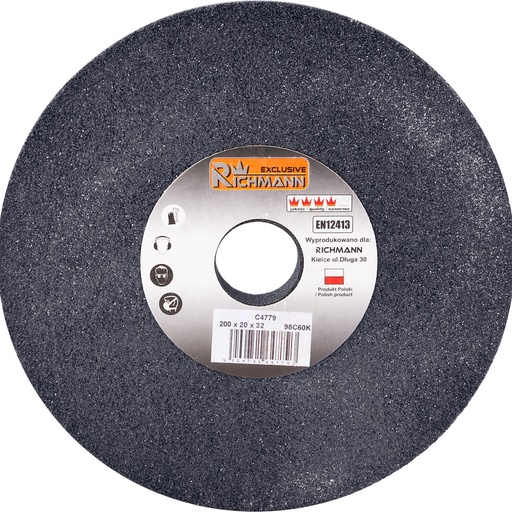 [42-C4779] CERAMIC GRINDING WHEEL 200 x 20 x 32 BLACK 98C60K