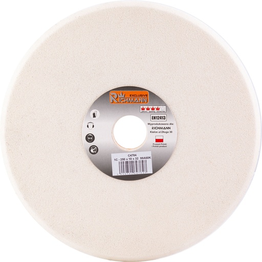 [42-C4784] CERAMIC GRINDING WHEEL FOR SHARPENING 250x10x32 WHITE 99A60K