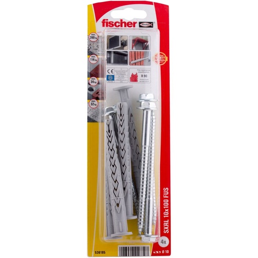 [61-536185B] FRAME FIXING SXRL 10 x 100 FUS 4 pcs.