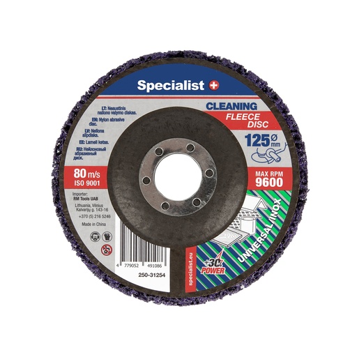 [250-31254] SPECIALIST+ nylon cleaning disc, 125mm