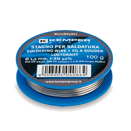 [10/2-B070BS5AC1] Soldering wire KEMPER 1.5mm 100g SN 50%