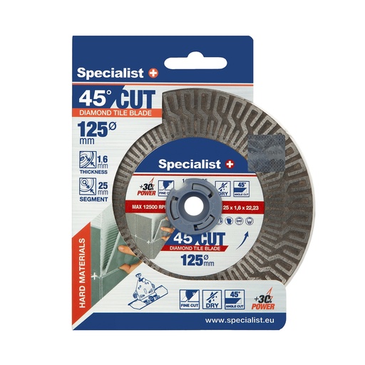 [11/2-5125] SPECIALIST+ dimanta griešanas - slīpēšanas disks, 125 mm