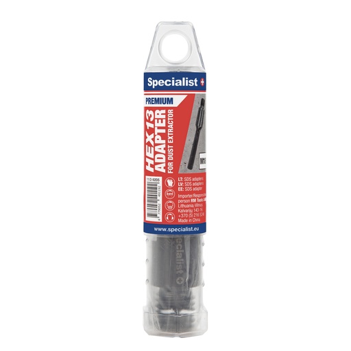 [11/2-9205] SPECIALIST+ diamond core drill bit adapter, HEX13, M18