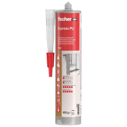 [61-59014] Fischer adhesive Express PU beige 310 ml + gloves
