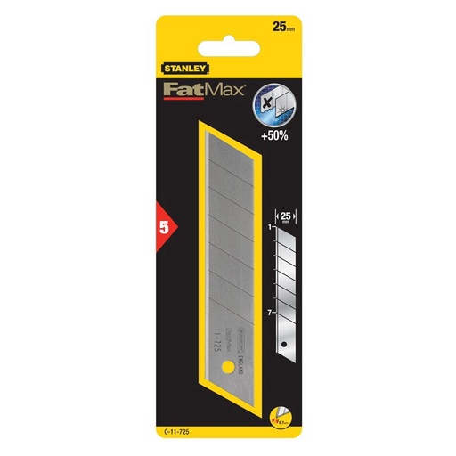 [62-011725] Stanley murtavad terad 25 mm, 5 tk.
