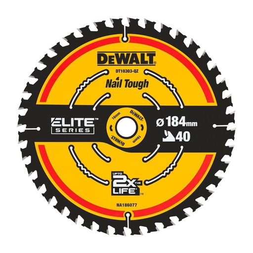 [11-DT10303-QZ] Ripzāģis kokam DeWalt ELITE CSB 184x16mm 40T 