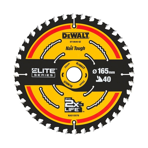 [11-DT10640] Ripzāģis kokam DeWalt ELITE CSB 165x20mm 40T 