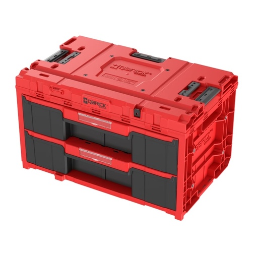 [74-ONED2] QBRICK ONE instrumentu kaste ar 2 atvilktnēm 2.0 RED