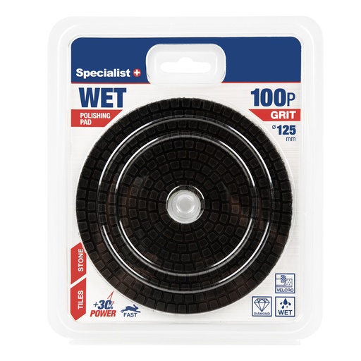[37-2100] SPECIALIST+ diamond polishing pad, 125 mm, 100P