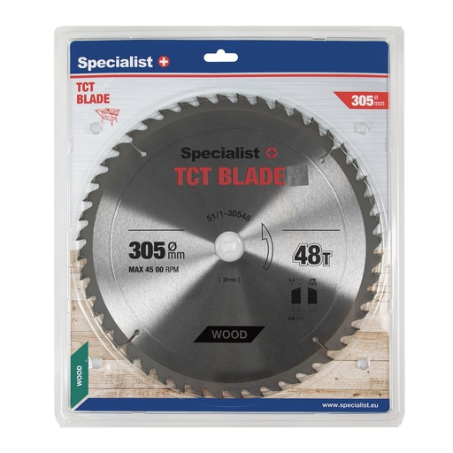 [51/1-30548] SPECIALIST+ TCT blade, 305x48Tx30 mm