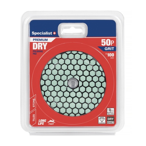 [37-4050] SPECIALIST+ deimant. Šlifavimo lap., universalus, 100 mm, 50P