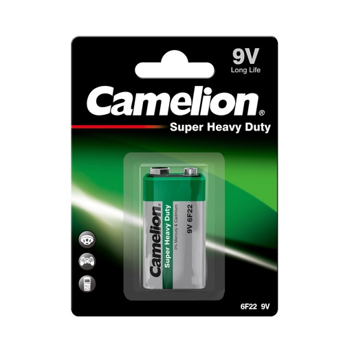 [44/1-6341] Elementas, anglies cinko, "Krona", 6F22, 9V, B1, CAMELION, 1 vnt.