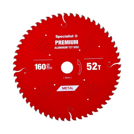 [51/6-16052] SPECIALIST+ griešanas disks Aluminium 160x52Tx20mm