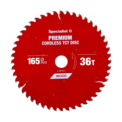 [51/2-16536] SPECIALIST+ griešanas disks Cordless 165x36Tx20mm