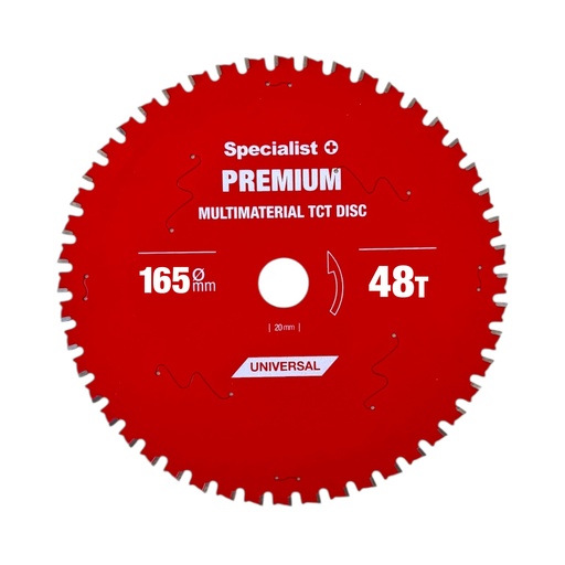 [51/3-16548] SPECIALIST+ griešanas disks Multimaterial 165x48Tx20mm