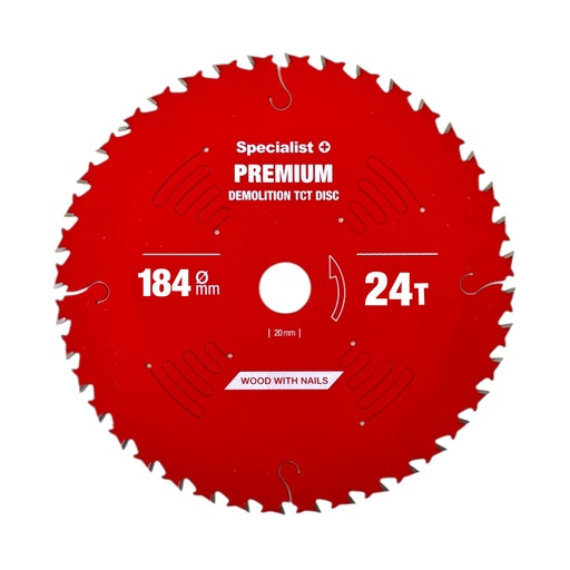 [51/5-18424] Cutting disc 184x24Tx20/16mm, Demolition PREMIUM, SPECIALIST+