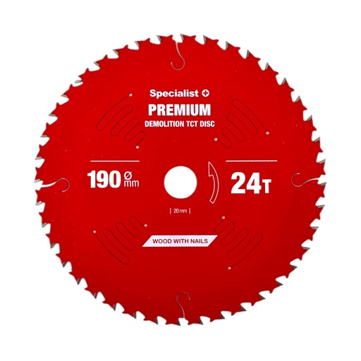 [51/5-19024] SPECIALIST+ griešanas disks Demolition 190x24Tx30mm