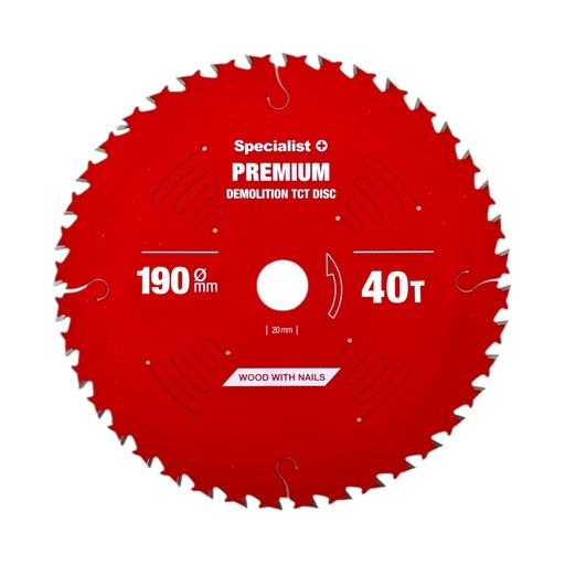 [51/5-19040] Cutting disc 190x40Tx30mm, Demolition PREMIUM, SPECIALIST+