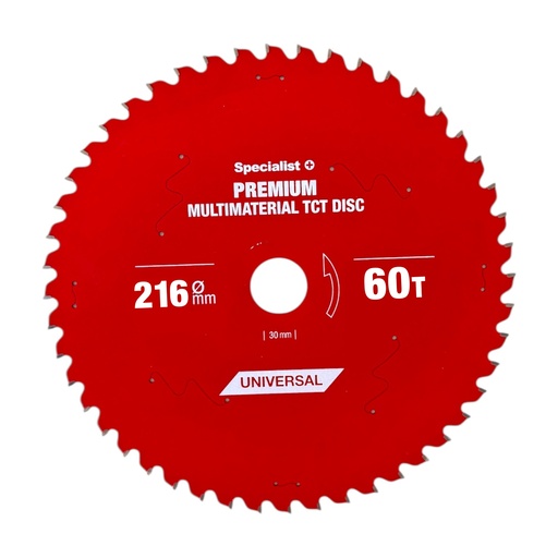 [51/8-21660] Cutting disc 216x60Tx30mm, Multimaterial PREMIUM, SPECIALIST+ 