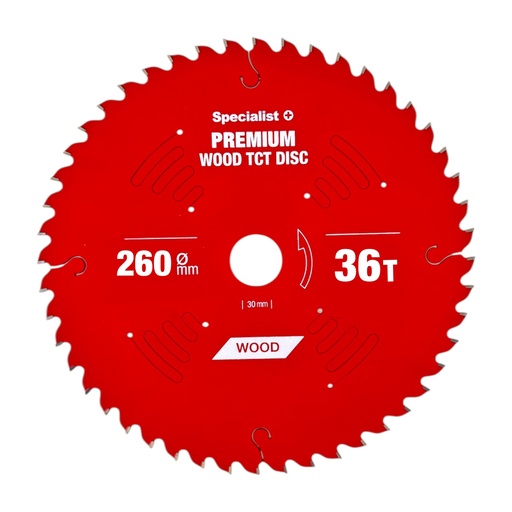 [51/7-26036] Pjovimo diskas 260x36Tx30mm, Wood PREMIUM, SPECIALIST+ 