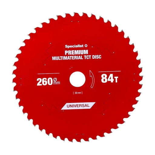 [51/8-26084] Cutting disc 260x84Tx30mm, Multimaterial PREMIUM, SPECIALIST+ 