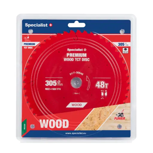 [51/7-30548] Griešanas disks 305x48Tx30mm, Wood PREMIUM, SPECIALIST+ 