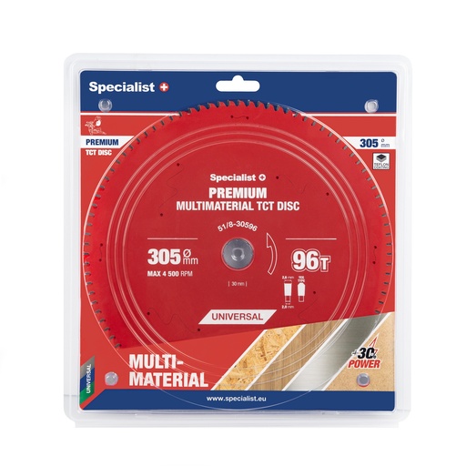 [51/8-30596] Cutting disc 305x96Tx30mm, Multimaterial PREMIUM, SPECIALIST+