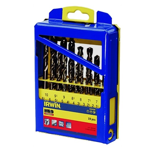 [01-2569] Grąžtų rinkinys HSS Cobalt 1-10 mm 19 vnt