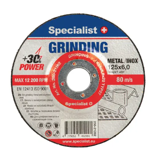[250-21262] SPECIALIST+ šlifavimo diskas GRINDING, 125x6x22 mm