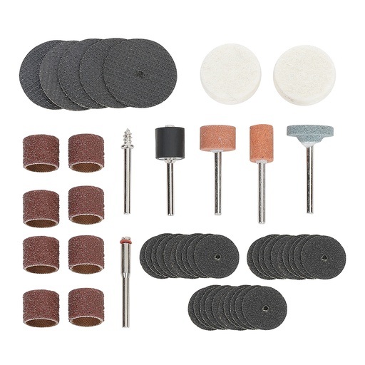 [34-70931] Straight grinder accessory set, Pony Jorgensen, 51 pcs
