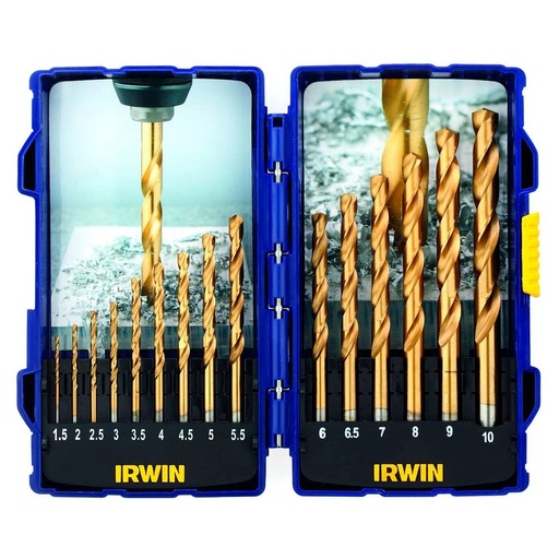 [01-3038501] Grąžtų rinkinys HSS Titanium 1-10 mm 15 vnt.
