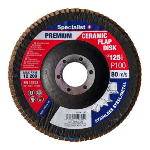[250-61210] Lamellketas 125 mm, P100, Ceramic PREMIUM, SPECIALIST+