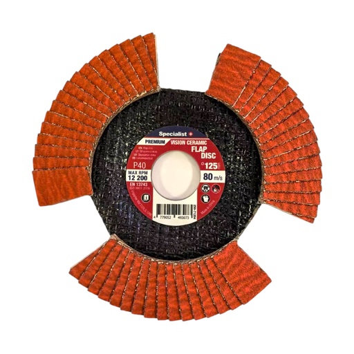[250-71208] Atlokšņu slīpēšanas disks 125 mm, P80, Vision Ceramic PREMIUM, SPECIALIST+