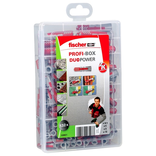[61-538621] Fischer DuoPower kahekomponentsete tüüblite komplekt, 132 tk