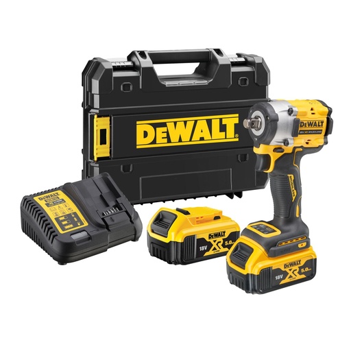 [26/5-DCF922P2T] Triecienuzgriežņu atslēga 1/2", DCF922P2T 18V, 2x5 Ah, DeWALT