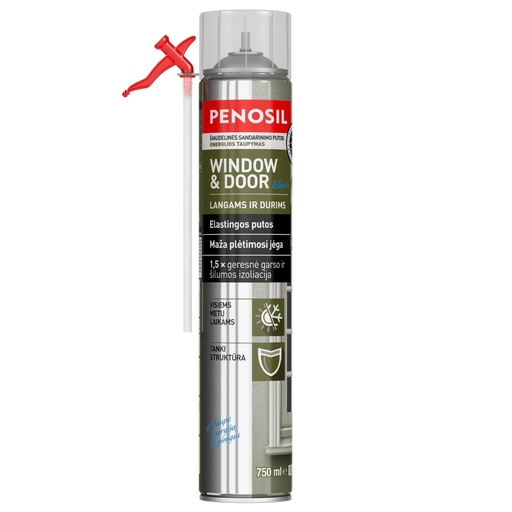 [52-A4036] Elastingos langų sandarinimo putos Window & Door Elastic,750 ml, PENOSIL