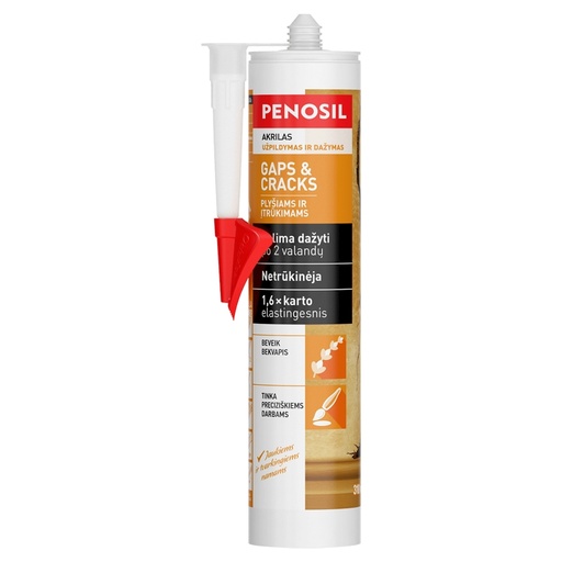 [52-H3183] Dažomas akrilinis hermetikas Gaps&Cracks, 310 ml, PENOSIL