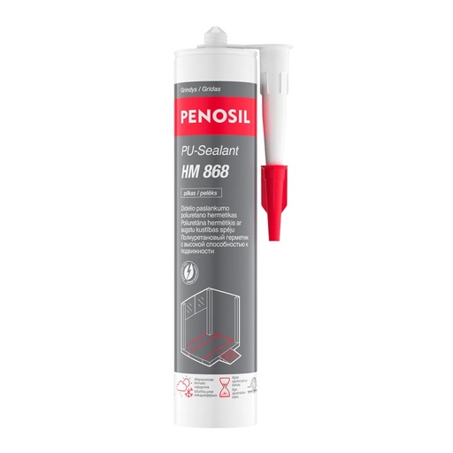 [52-EPU0106] Elastingas poliuretaninis hermetikas grindims PU-Sealant HM 868, pilka, 300 ml, PENOSIL