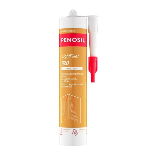 [52-H4412] Lengvas akrilinis užpildas LightFiller 620, balta, 300 ml, PENOSIL