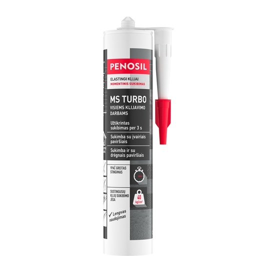 [52-H40367] Elastne liim MS TURBO, valge, 290 ml, PENOSIL