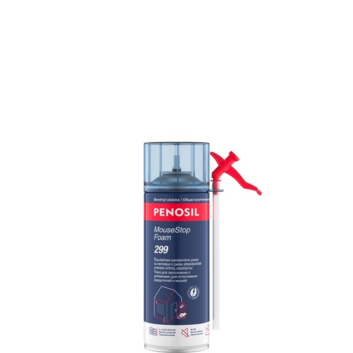 [52-A6266] Peles atbaidančios sandarinimo putos MouseStop Foam 299, šviesiai geltona, 365 ml, PENOSIL