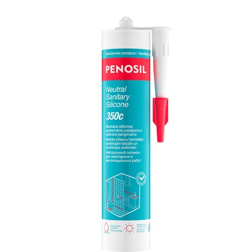 [52-H4513 ] Neutralus silikonas Neutral Sanitary Silicone350c, balta, 280 ml, PENOSIL