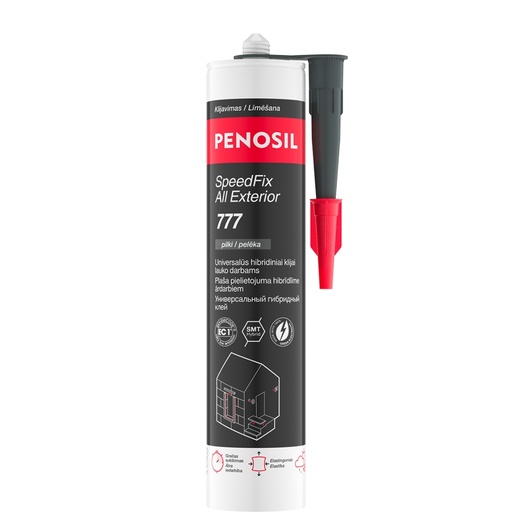 [52-H4584] Įvairių paskirčių hibridiniai klijai SpeedFix All Exterior 777 , pilka, 290 ml, PENOSIL