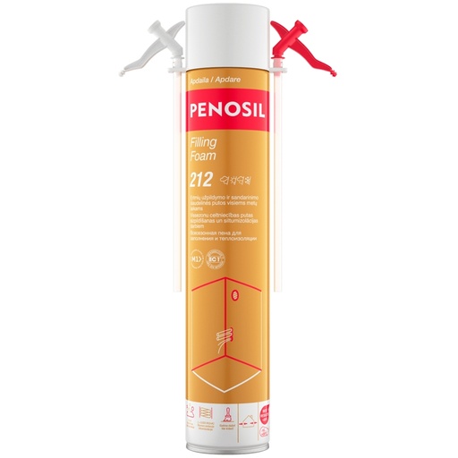 [52-A5789] Šiaudelinės užpildymo putos Filling Foam 212, šviesiai geltona, 650 ml, PENOSIL