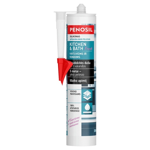 [52-H3187 ] Silikonas virtuvei ir voniai Kitchen & Bath Fresh, bespalvė, 310 ml, PENOSIL