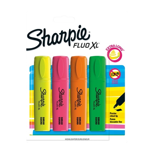 [09-1825662] SHARPIE HL FLUO XL ASST BL4 PE