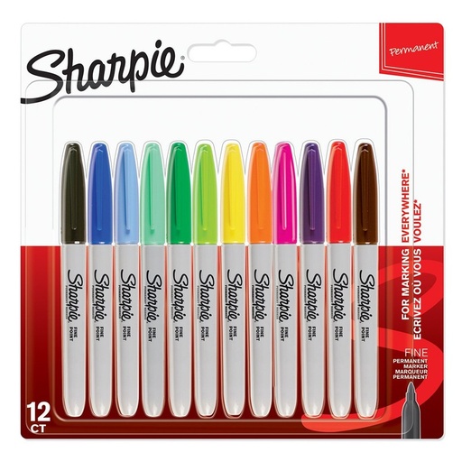 [09-2065404] Markerių rink. „Sharpie" 12 vnt.